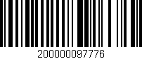 Código de barras (EAN, GTIN, SKU, ISBN): '200000097776'