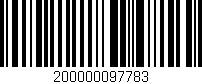 Código de barras (EAN, GTIN, SKU, ISBN): '200000097783'