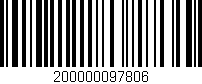 Código de barras (EAN, GTIN, SKU, ISBN): '200000097806'