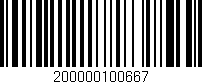 Código de barras (EAN, GTIN, SKU, ISBN): '200000100667'