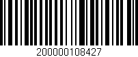 Código de barras (EAN, GTIN, SKU, ISBN): '200000108427'