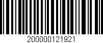 Código de barras (EAN, GTIN, SKU, ISBN): '200000121921'