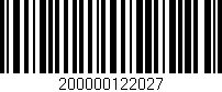 Código de barras (EAN, GTIN, SKU, ISBN): '200000122027'