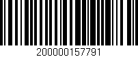 Código de barras (EAN, GTIN, SKU, ISBN): '200000157791'