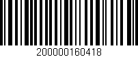 Código de barras (EAN, GTIN, SKU, ISBN): '200000160418'