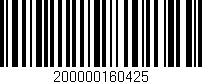 Código de barras (EAN, GTIN, SKU, ISBN): '200000160425'