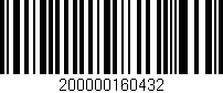 Código de barras (EAN, GTIN, SKU, ISBN): '200000160432'