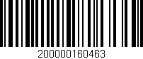 Código de barras (EAN, GTIN, SKU, ISBN): '200000160463'