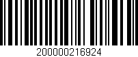 Código de barras (EAN, GTIN, SKU, ISBN): '200000216924'