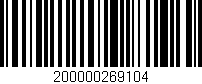 Código de barras (EAN, GTIN, SKU, ISBN): '200000269104'