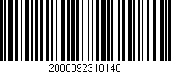 Código de barras (EAN, GTIN, SKU, ISBN): '2000092310146'