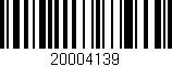 Código de barras (EAN, GTIN, SKU, ISBN): '20004139'