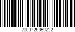 Código de barras (EAN, GTIN, SKU, ISBN): '2000729859222'