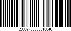 Código de barras (EAN, GTIN, SKU, ISBN): '20009758330010040'