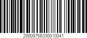 Código de barras (EAN, GTIN, SKU, ISBN): '20009758330010041'