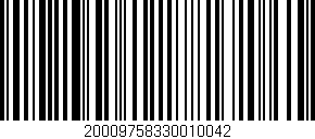 Código de barras (EAN, GTIN, SKU, ISBN): '20009758330010042'