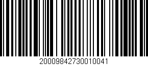 Código de barras (EAN, GTIN, SKU, ISBN): '20009842730010041'