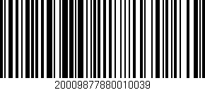 Código de barras (EAN, GTIN, SKU, ISBN): '20009877880010039'