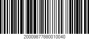 Código de barras (EAN, GTIN, SKU, ISBN): '20009877880010040'