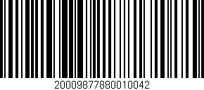 Código de barras (EAN, GTIN, SKU, ISBN): '20009877880010042'