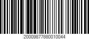 Código de barras (EAN, GTIN, SKU, ISBN): '20009877880010044'