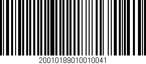 Código de barras (EAN, GTIN, SKU, ISBN): '20010189010010041'