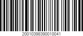 Código de barras (EAN, GTIN, SKU, ISBN): '20010398390010041'