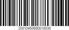 Código de barras (EAN, GTIN, SKU, ISBN): '20010450690010039'