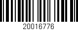 Código de barras (EAN, GTIN, SKU, ISBN): '20016776'