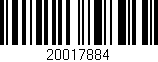 Código de barras (EAN, GTIN, SKU, ISBN): '20017884'