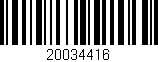 Código de barras (EAN, GTIN, SKU, ISBN): '20034416'