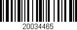 Código de barras (EAN, GTIN, SKU, ISBN): '20034465'
