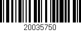 Código de barras (EAN, GTIN, SKU, ISBN): '20035750'