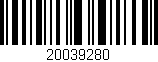 Código de barras (EAN, GTIN, SKU, ISBN): '20039280'