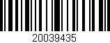 Código de barras (EAN, GTIN, SKU, ISBN): '20039435'