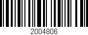 Código de barras (EAN, GTIN, SKU, ISBN): '2004806'