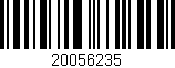 Código de barras (EAN, GTIN, SKU, ISBN): '20056235'