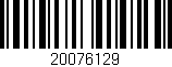 Código de barras (EAN, GTIN, SKU, ISBN): '20076129'