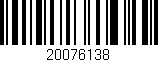 Código de barras (EAN, GTIN, SKU, ISBN): '20076138'