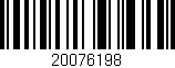 Código de barras (EAN, GTIN, SKU, ISBN): '20076198'