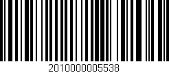 Código de barras (EAN, GTIN, SKU, ISBN): '2010000005538'