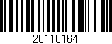 Código de barras (EAN, GTIN, SKU, ISBN): '20110164'