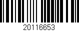 Código de barras (EAN, GTIN, SKU, ISBN): '20116653'