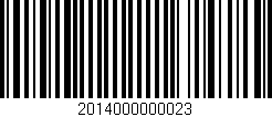 Código de barras (EAN, GTIN, SKU, ISBN): '2014000000023'