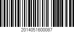 Código de barras (EAN, GTIN, SKU, ISBN): '2014051600087'