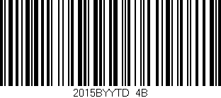 Código de barras (EAN, GTIN, SKU, ISBN): '2015BYYTD/4B'