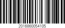 Código de barras (EAN, GTIN, SKU, ISBN): '2016860054105'