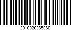 Código de barras (EAN, GTIN, SKU, ISBN): '2018020065860'