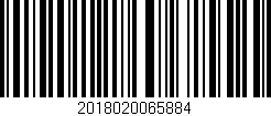 Código de barras (EAN, GTIN, SKU, ISBN): '2018020065884'