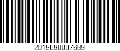 Código de barras (EAN, GTIN, SKU, ISBN): '2019090007699'